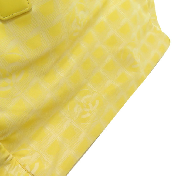 Chanel Yellow Canvas Deauville Tote Bag With Pouch CHANEL Yellow Tote Bag